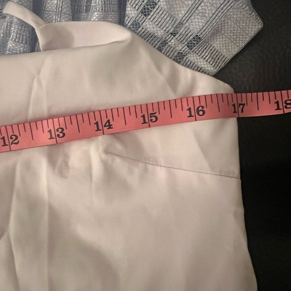 ENGLISH FACTORY Gridded baby blue dress size Small NWT with white slip dress - Picture 16 of 17